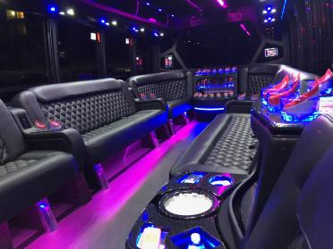 Los Angeles 15 Passenger Party Bus Interior