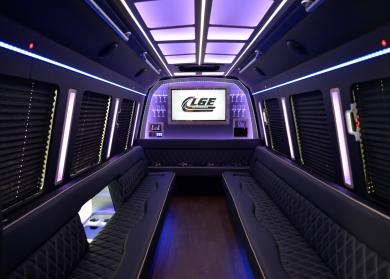 Los Angeles 18 Passenger Limo Bus Interior