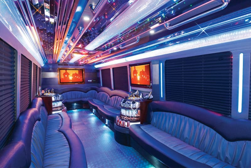 Los Angeles 20 Passenger Party Bus Interior