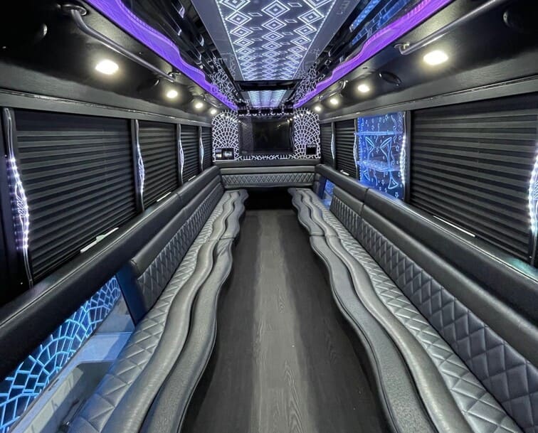 Los Angeles 30 Passenger Party Bus White Interior