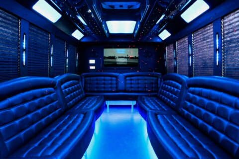 Los Angeles 36 Passenger Party Bus Interior