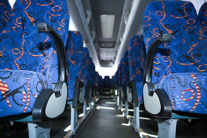 Los Angeles 47-56 Passenger Charter Buses Interior